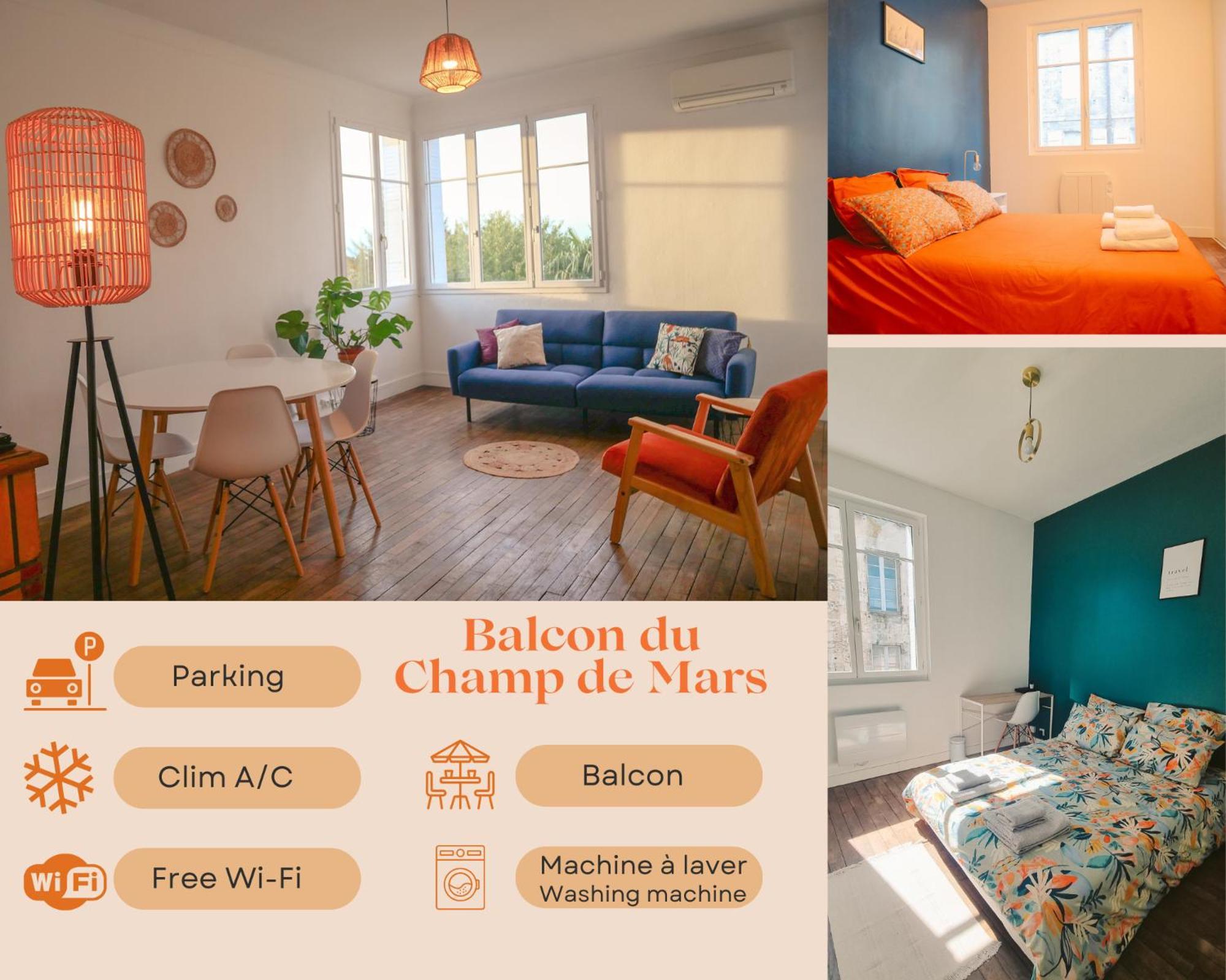 Balcon Du Champ De Mars - #Parking #Air Conditioner #Clim Angoulême Exteriér fotografie